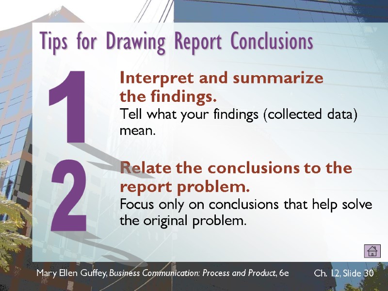 Mary Ellen Guffey, Business Communication: Process and Product, 6e  Ch. 12, Slide 30